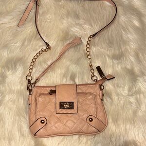 Charming Charlie Quilted Cream Crossbody Bag